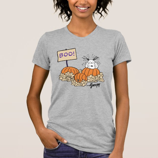 Camiseta Amendoins | Snoopy Pumpkin Patch Boo! (Frente)