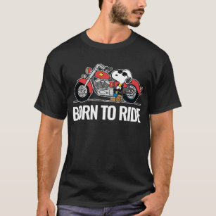 Camiseta Amendoins   Snoopy & Sua Motocicleta