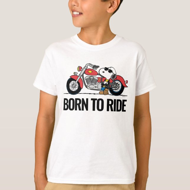 Camiseta Amendoins | Snoopy & Sua Motocicleta (Frente)