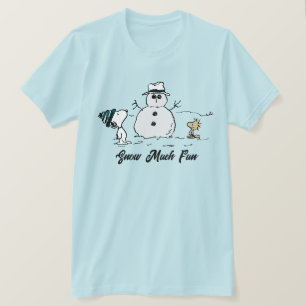 Camiseta Amendoins Snoopy & Woodstock Construir Um Neve