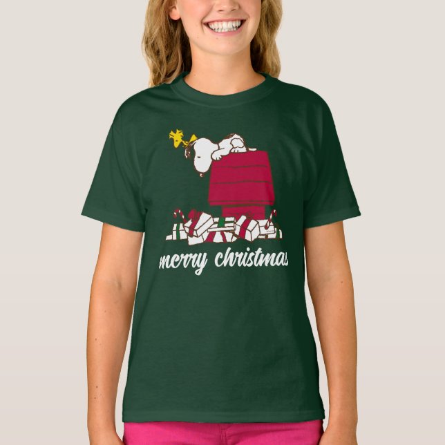 Camiseta Amendoins | Snoopy & Woodstock Feliz Ugly Sweater (Frente)