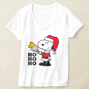 Camiseta Amendoins Snoopy & Woodstock Ho Ho Ho