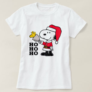 Camiseta Amendoins Snoopy & Woodstock Ho Ho Ho