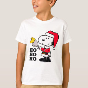 Camiseta Amendoins   Snoopy & Woodstock Ho Ho Ho