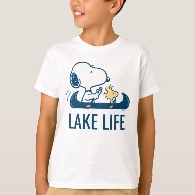 Camiseta Amendoins | Snoopy & Woodstock Lake Life (Frente)