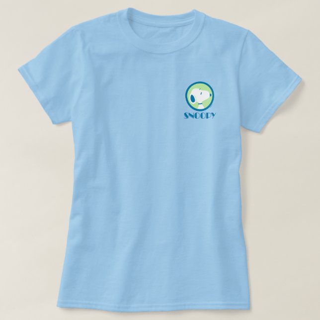 Camiseta Amendoins | Sonhos De Deco Azul De Snoopy (Frente do Design)