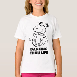 Camiseta Amendoins Uma dança feliz snoopy