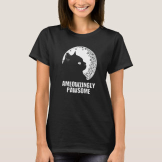 Camiseta Ameowzingly Awesome Cat Mom Motivational Quote Cat