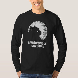 Camiseta Ameowzingly Awesome Cat Mom Motivational Quote Cat
