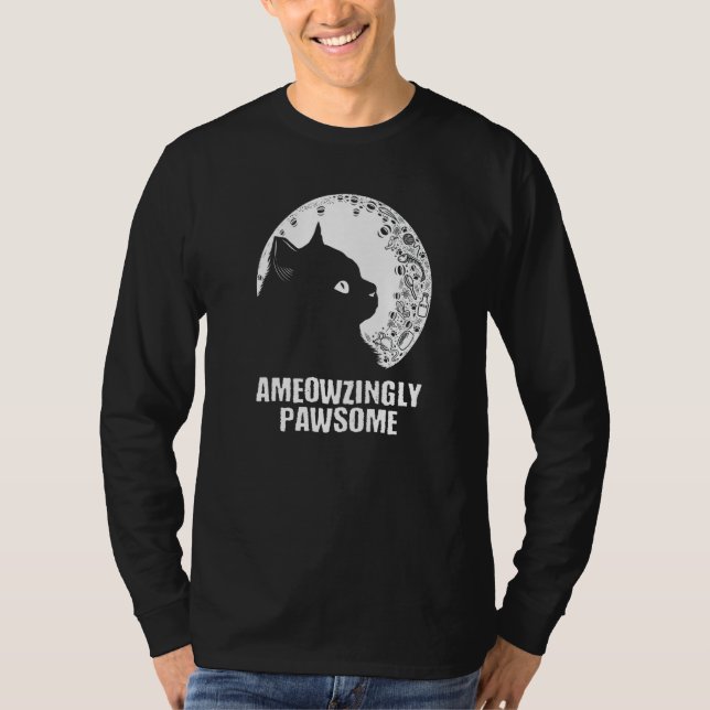 Camiseta Ameowzingly Awesome Cat Mom Motivational Quote Cat (Frente)