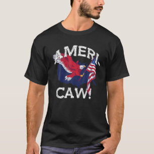 Camiseta AMERI CAW Eagle Funny America Meme EUA julho 4 T S