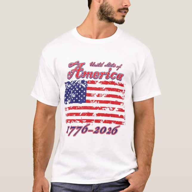 Camiseta America 1776 / 2026 (Frente)