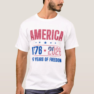 Camiseta AMÉRICA 1776 2026 250 anos de liberdade