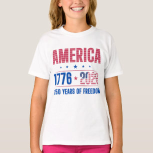 Camiseta AMÉRICA 1776 2026 250 anos liberdade 
