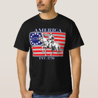 Camiseta América 1776 com George Washington T-Shirt