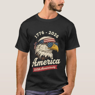 Camiseta América 250º aniversário Águia EUA 1776 2026