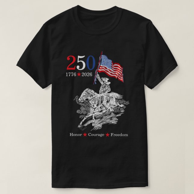 Camiseta América 250 Anos (Frente do Design)