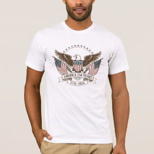Camiseta América 250 Anos 1776–2026 Águia Patriótica Vintag