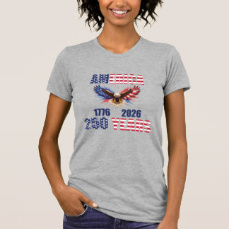 Camiseta América 250 Anos – Águia Patriótica 1776–2026 EUA