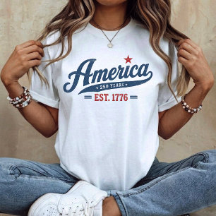 Camiseta América 250 Anos Fundada em 1776