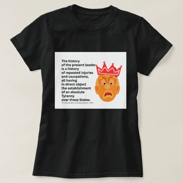 Camiseta America 250 Declaration of Independence Tyranny (Frente do Design)