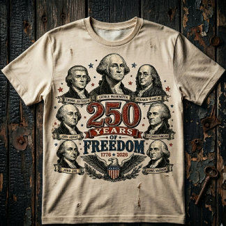 Camiseta América 250 Pais Fundadores 250 Anos de Liberdade