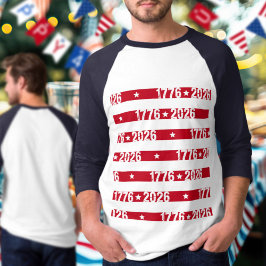 Camiseta America 250 Semiquincentennial 1776 2026 Stripes