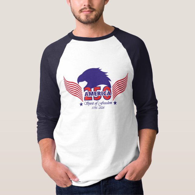 Camiseta America 250th-Spirit of Freedom-Editable Back Text (Frente)