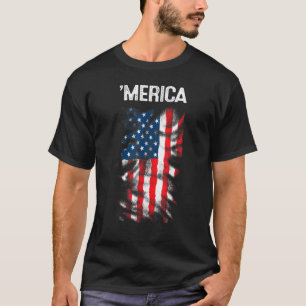 Camiseta "América 4 De Julho Ue Vintage Flag for Independen