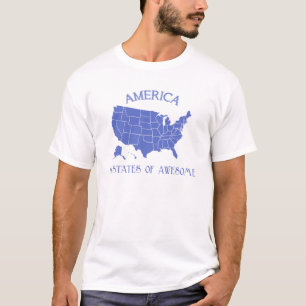 Camiseta América 50 estados de t-shirt impressionante