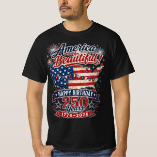 Camiseta América a Bela! 250º Aniversário