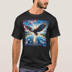 Camiseta América, a bela bandeira da águia, USA T-Shirt