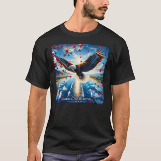 Camiseta América, a bela bandeira da águia, USA T-Shirt