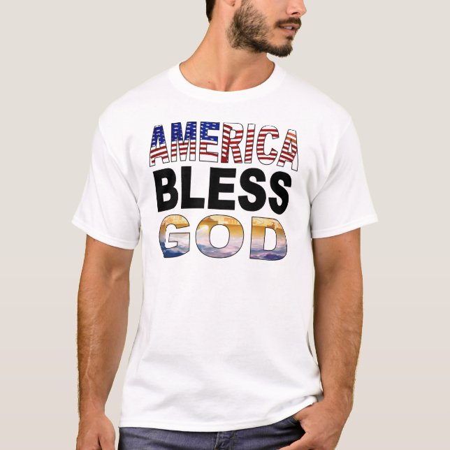 Camiseta América abençoa o deus (Frente)
