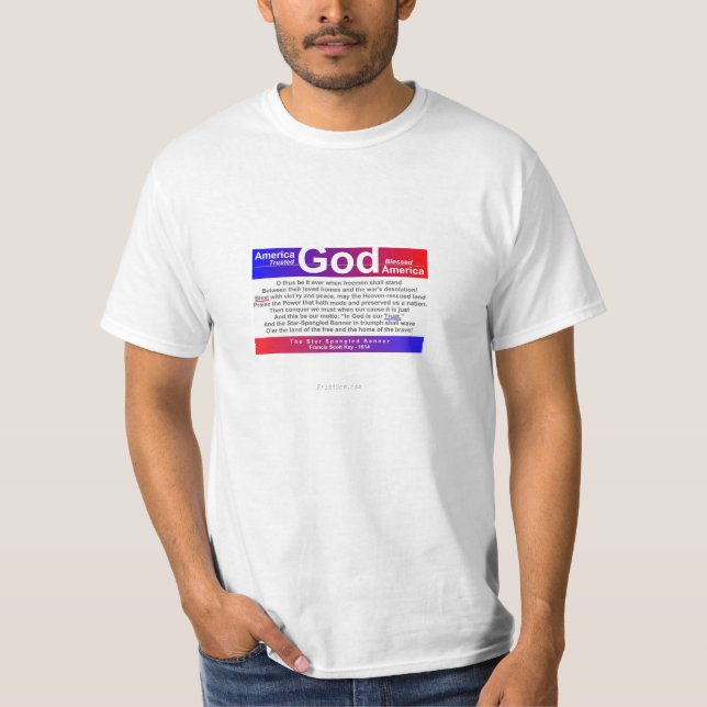 Camiseta América abençoada deus (Frente)