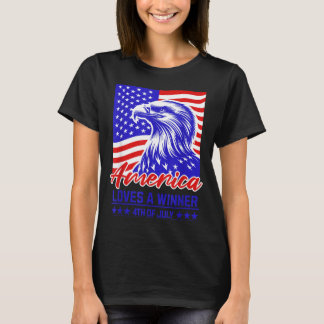 Camiseta América Ama Um Vencedor Veterano Militar Homens Mu