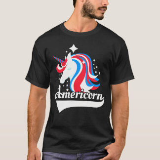 Camiseta América Americana Bandeira Unicórn Patriótica Amér