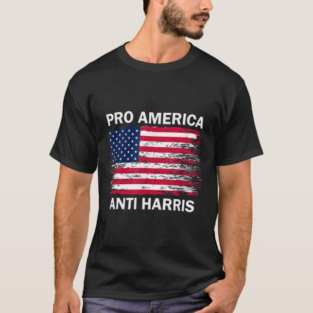 Camiseta América Anti Kamala Flag Kamala Harris Anti Harris (Frente)