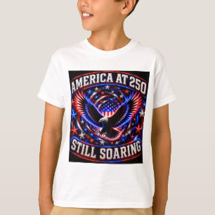 Camiseta América aos 250 Ainda Voando Alto Águia Patriótica