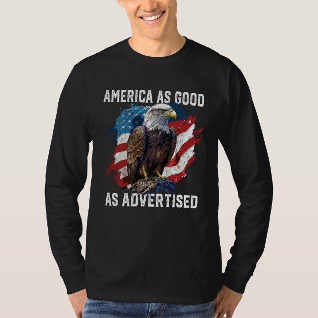 Camiseta America as Good as Advertised July 4 Fourth Of Jul (Frente)