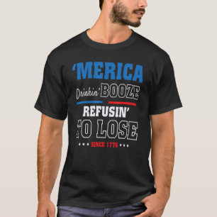 Camiseta América Bebida Refusendo para Perder 4 de julho