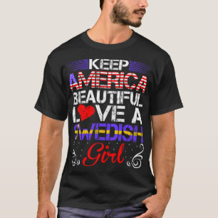 Camiseta América Belo Amor Sueco Garota Presente