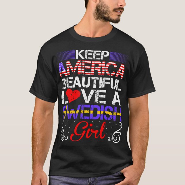 Camiseta América Belo Amor Sueco Garota Presente (Frente)