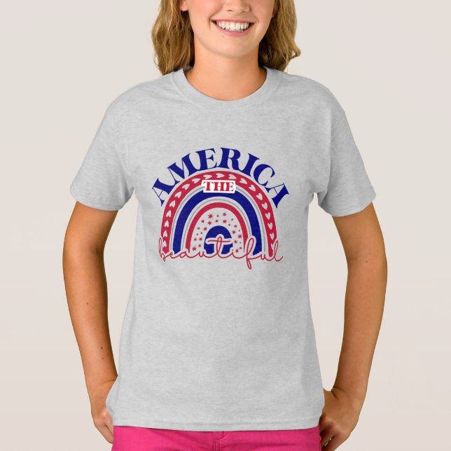 Camiseta América belo arco-íris (Frente)