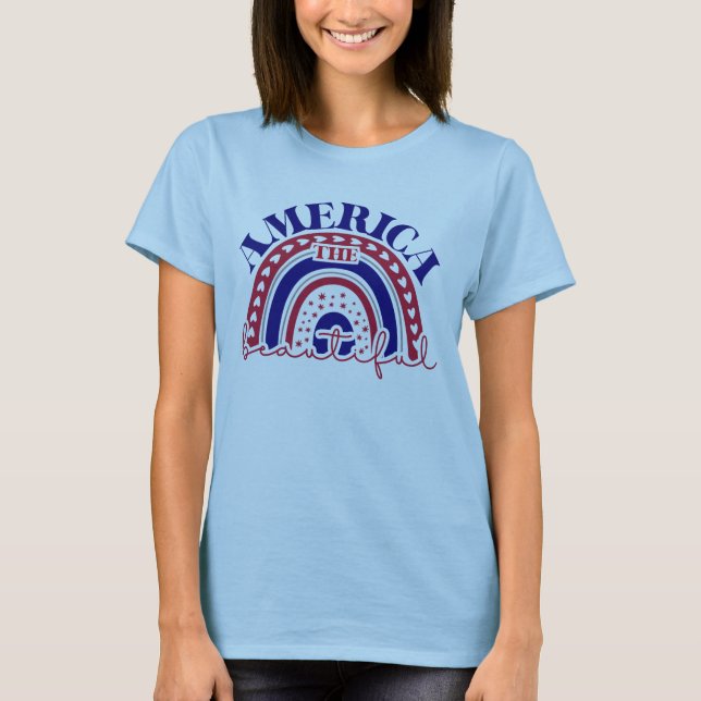 Camiseta América belo arco-íris (Frente)