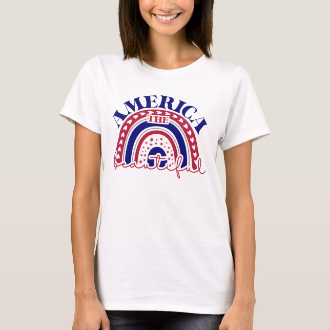 Camiseta América belo arco-íris (Frente)