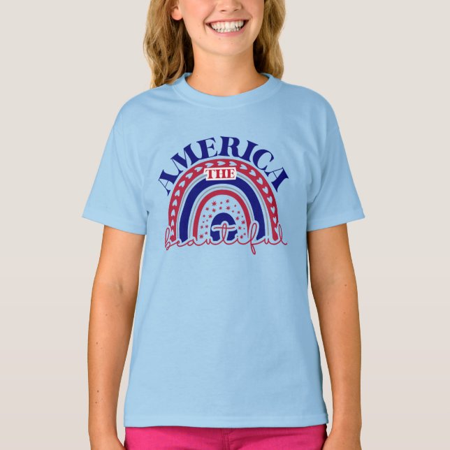 Camiseta América belo arco-íris (Frente)