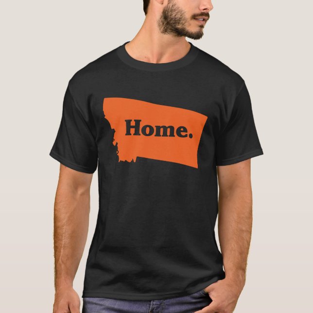Camiseta America Big Sky Montana Home Map (Frente)