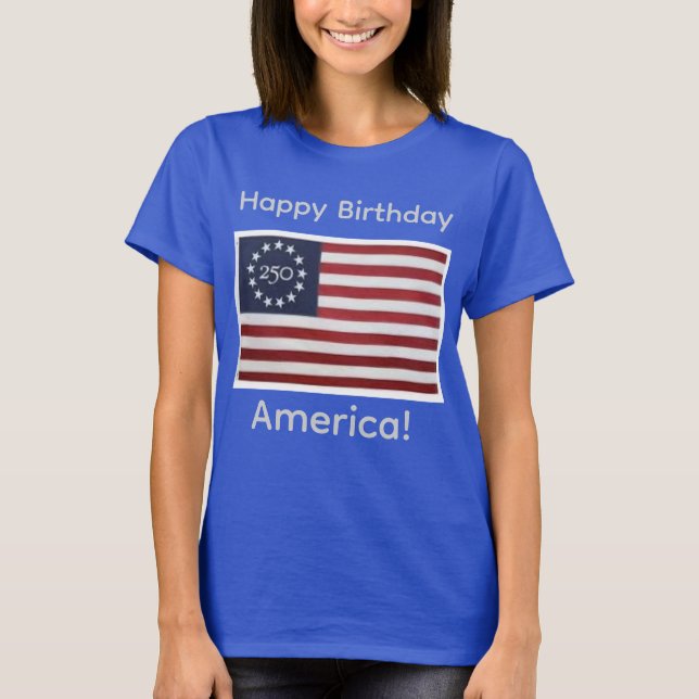 Camiseta America Birthday 250 (Frente)