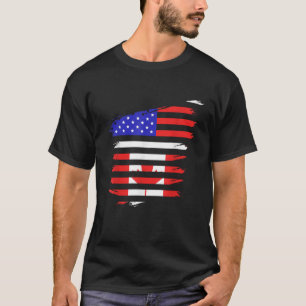 Camiseta América canadense Flag EUA Canadá